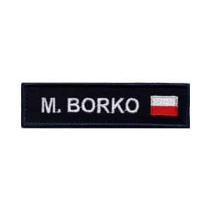 Plakietka Imiennik z Flagą na Rzep