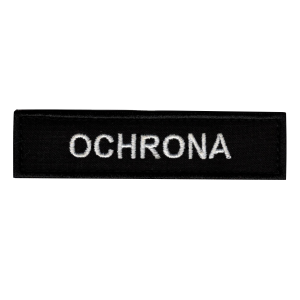 Plakietka Ochrona 10x2,5cm Rzep