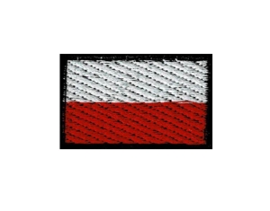 Plakietka Flaga PL na Rzep 40x25mm ZS