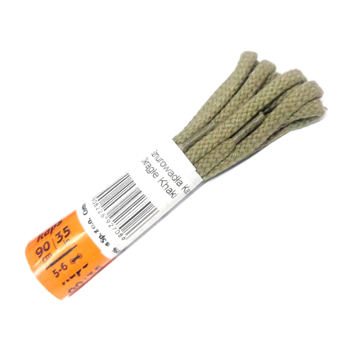 Sznurowadła Kaps 90cm Okrągłe Khaki