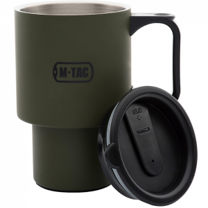 Kubek Termiczny z Pokrywką 450ml M-Tac Olive