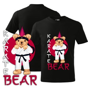 Koszulka Dziecięca Miś Karate Bear Czarna