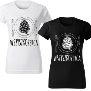 Koszulka z Nadrukiem Wszyszkożerca Damska