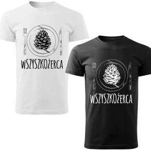 Koszulka z Nadrukiem Wszyszkożerca Męska