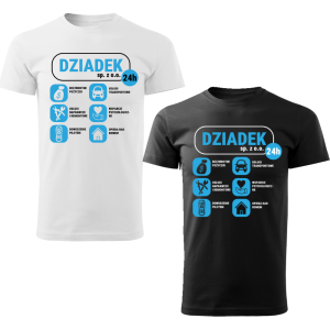Koszulka z Nadrukiem Dziadek Sp. Z.o.o 24h