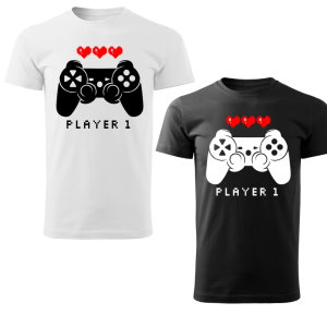 Koszulka z Nadrukiem Player1 Męska