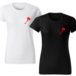 Koszulka z Nadrukiem Klucz Damska