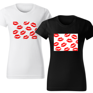 Koszulka z Nadrukiem Kiss Damska