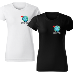 Koszulka z Nadrukiem I'm His World Damska