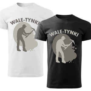 Koszulka z Nadrukiem Wale-tynki Męska
