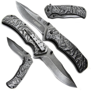Nóż Składany N567 Kandar Niedźwiedź Trop Klips