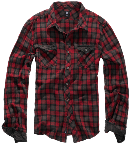 Koszula Duncan Check Long Brandit Red Brown 1.png