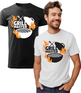 Koszulka z Nadrukiem Grill Master Męska