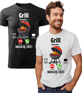 Koszulka Z Nadrukiem Grill Dzwoni Męska