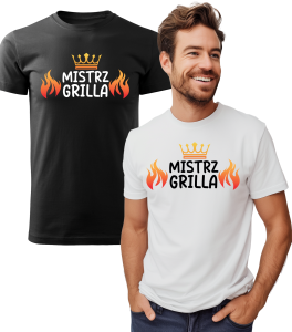 Koszulka z Nadrukiem Mistrz Grilla Męska