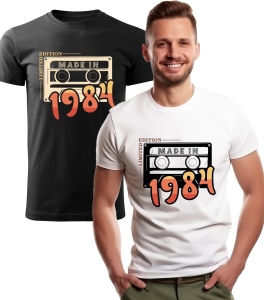 Koszulka Urodzinowym 40 Lat Made In 1984 Męska