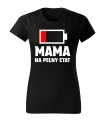 Koszulka z Nadrukiem Mama Na Pełny Etat Damska 2.jpg