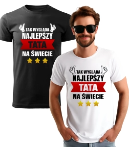 Koszulka Wzór Tak Wygląda Najlepszy Tata Męska