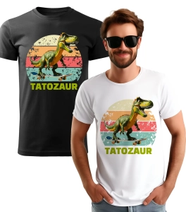 Koszulka z Nadrukiem Tatozaur Męska