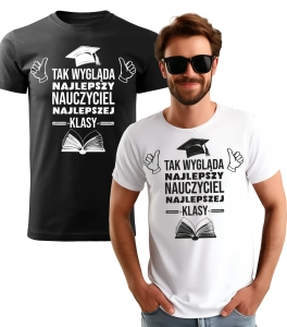 Koszulka Wzór Tak Wygląda Nauczyciel Męska