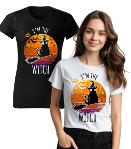 Koszulka z Nadrukiem I'm The Witch Damska