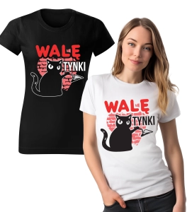 Koszulka Walentynkowa z Nadrukiem Damska WalęTynki