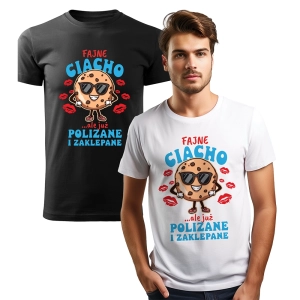 Koszulka z Nadrukiem Walentynkowa Fajne Ciacho