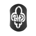 Pierścień Harcerski Wypalany z Logo ZHP czarny