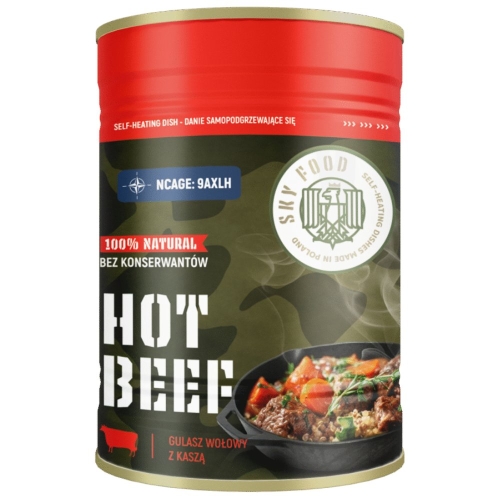 Danie SkyFood Hot Beef Gulasz Wołowy z Kaszą 400g