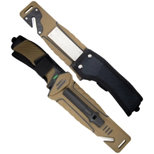 Nóż Stały N602 Kandar Tactical z Krzesiwem Coyote