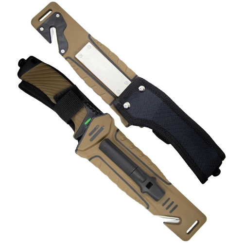 Nóż Stały N602 Kandar Tactical z Krzesiwem Coyote 1.jpg