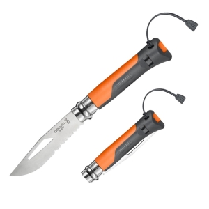 Nóż Opinel Inox nr 08 Outdoor Blister Orange