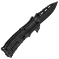 Nóż Składany z Krzesiwem Mil-Tec Paracord Czarny 2.jpg