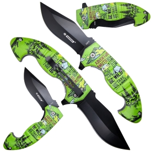 Nóż Składany N611 Kandar Adventure Awaits Green