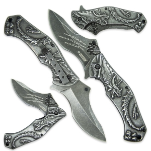 Nóż Składany N486 Kandar Smok Szpony Klips
