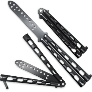 Nóż N431 Kandar Motylkowy Motylek Czarny Ćwiczebny Balisong