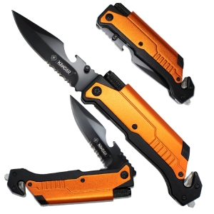 Nóż z piłą do cięcia lin Kandar JM-K16 Pomarańczowy