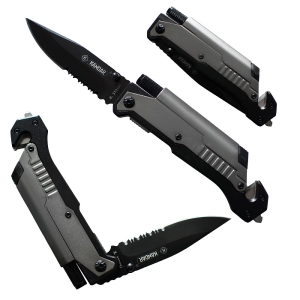 Nóż z piłą do cięcia lin Kandar JM-K16 Szary