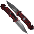 Nóż Składany N450 Kandar Tanto Piła Red Skulls 1.jpg