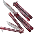 Nóż Motylkowy Motylek N422 Skulls Red 1.jpg