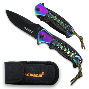 Nóż Składany N429 Rainbow Fade Paracord