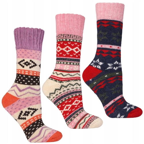 Skarpety Damskie Wełniane Zimowe Mix.jpg