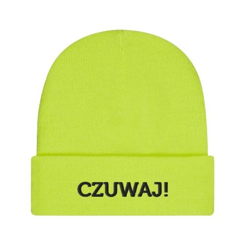 Czapka Zimowa Morowo z Haftem Czuwaj Seledynowa
