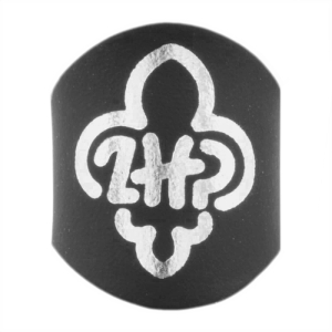 Pierścień Skautowy Wypalany z Logo ZHP Czarny