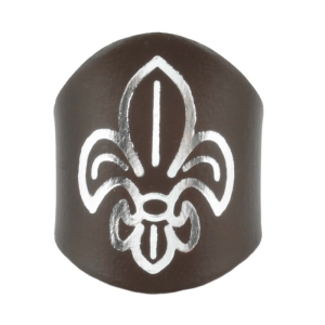 Pierścień Skautowy Wypalany Brąz Lilijka Kontur Sr