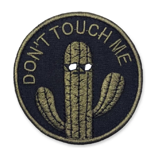 Plakietka Dont Touch Me Kaktus Olive.jpg