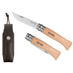 Nóż Opinel Inox nr 08 Buk z Etui