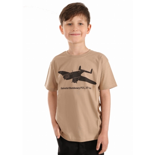 Koszulka Junior Bombowiec Łoś Beżowa 1.jpg