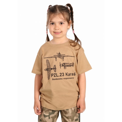Koszulka Junior Samolot Karaś Beżowa.jpg