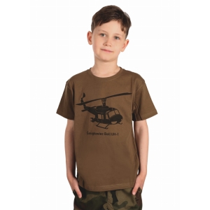Koszulka Junior Śmigłowiec Bell UH-1 Olive